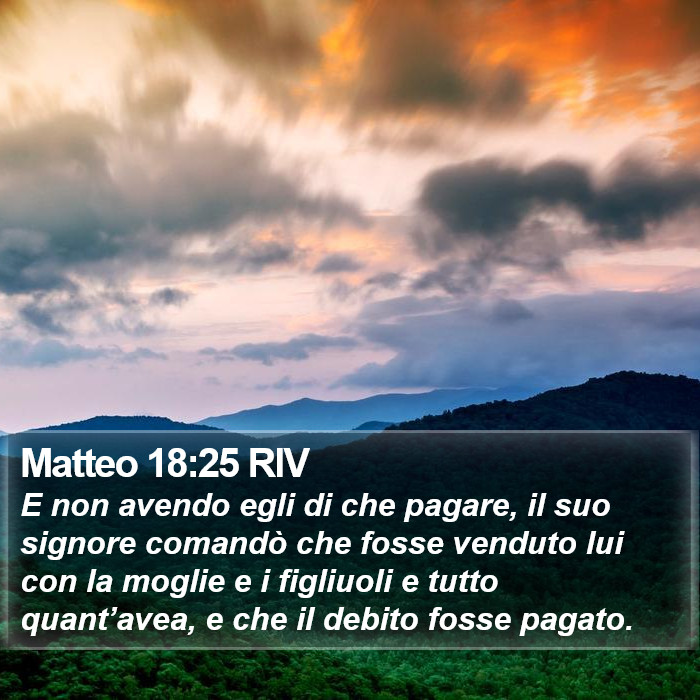 Matteo 18:25 RIV Bible Study