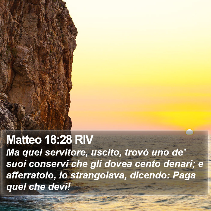Matteo 18:28 RIV Bible Study