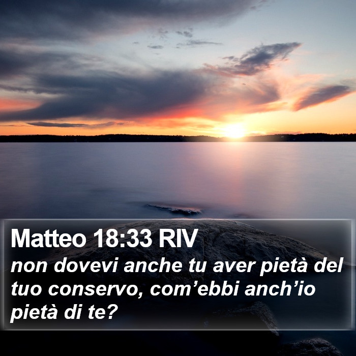 Matteo 18:33 RIV Bible Study
