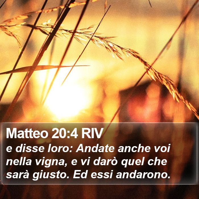 Matteo 20:4 RIV Bible Study