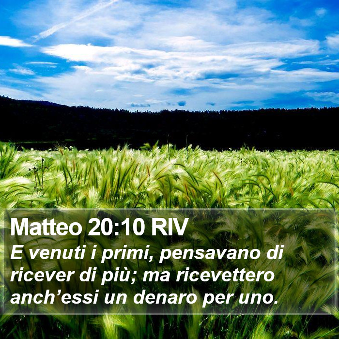 Matteo 20:10 RIV Bible Study