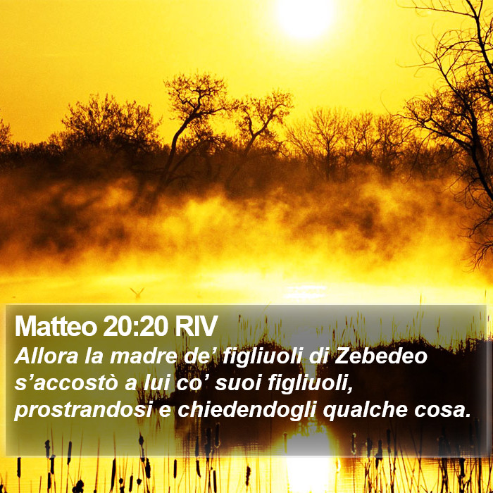 Matteo 20:20 RIV Bible Study