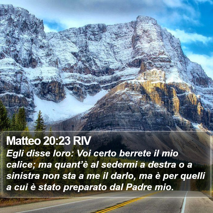 Matteo 20:23 RIV Bible Study