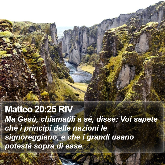 Matteo 20:25 RIV Bible Study