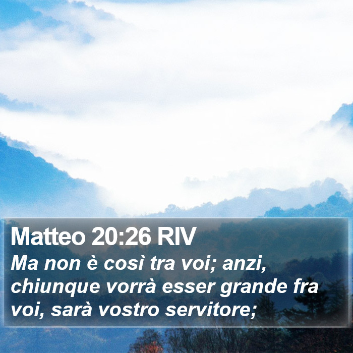 Matteo 20:26 RIV Bible Study