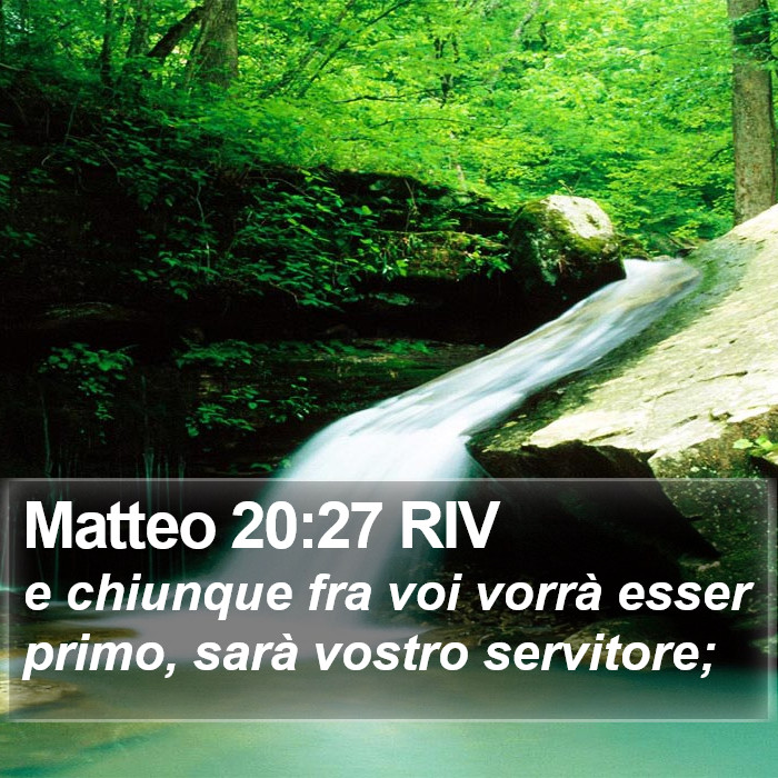 Matteo 20:27 RIV Bible Study