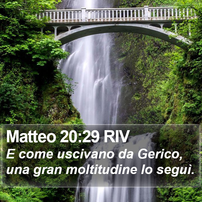 Matteo 20:29 RIV Bible Study