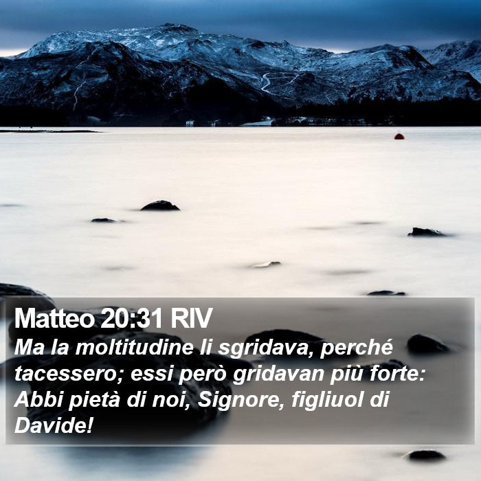 Matteo 20:31 RIV Bible Study