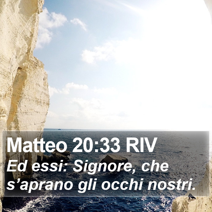 Matteo 20:33 RIV Bible Study