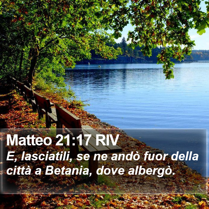 Matteo 21:17 RIV Bible Study