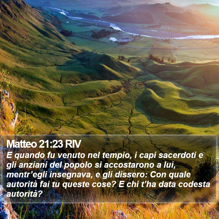 Matteo 21:23 RIV Bible Study