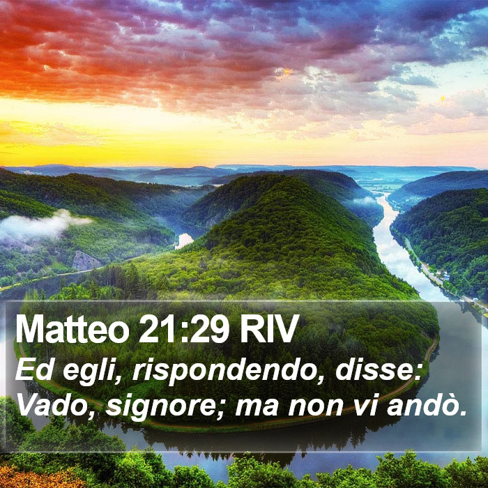 Matteo 21:29 RIV Bible Study