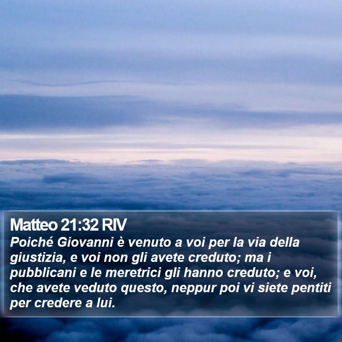 Matteo 21:32 RIV Bible Study