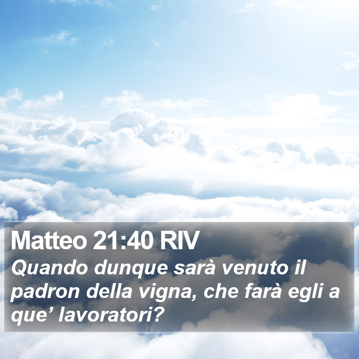 Matteo 21:40 RIV Bible Study