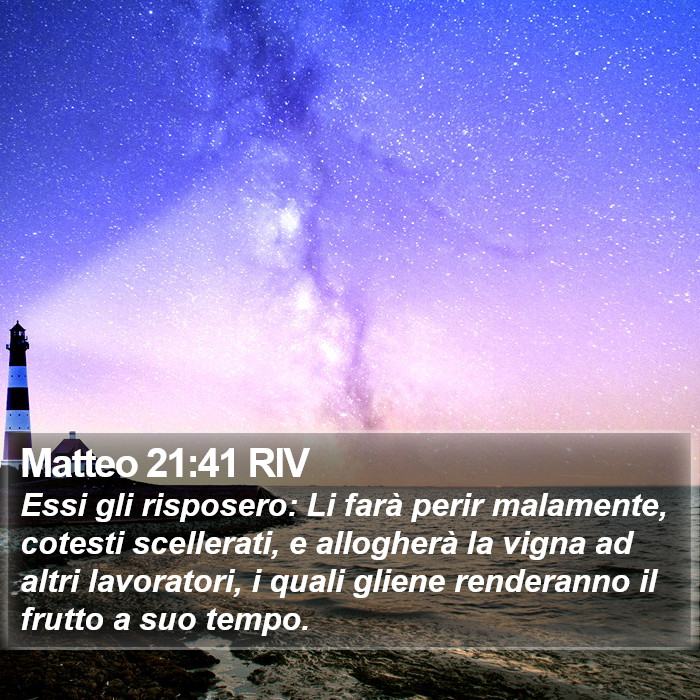 Matteo 21:41 RIV Bible Study