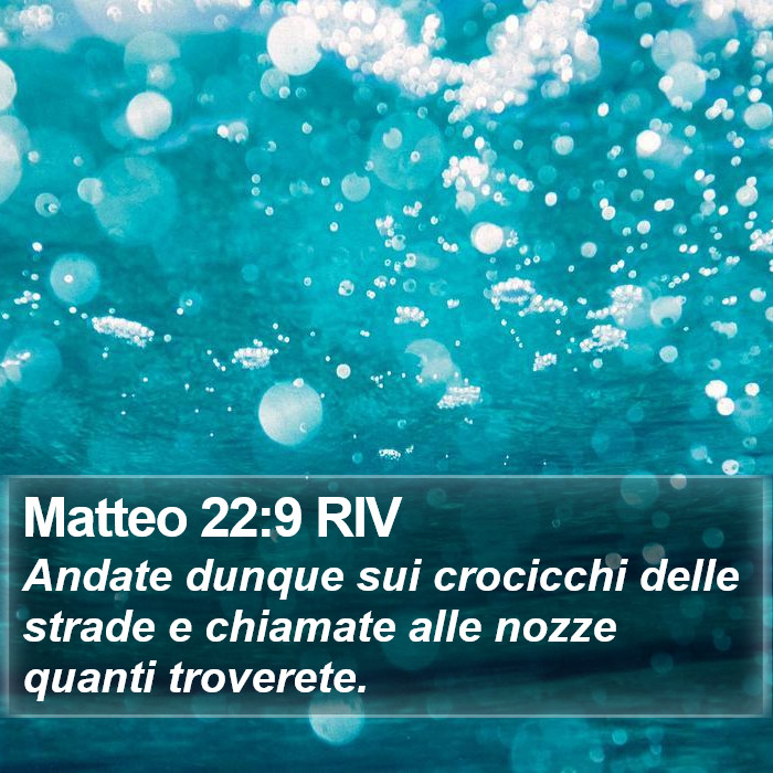 Matteo 22:9 RIV Bible Study