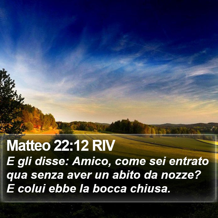 Matteo 22:12 RIV Bible Study