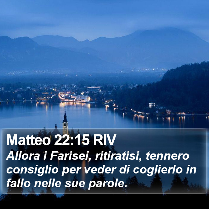 Matteo 22:15 RIV Bible Study