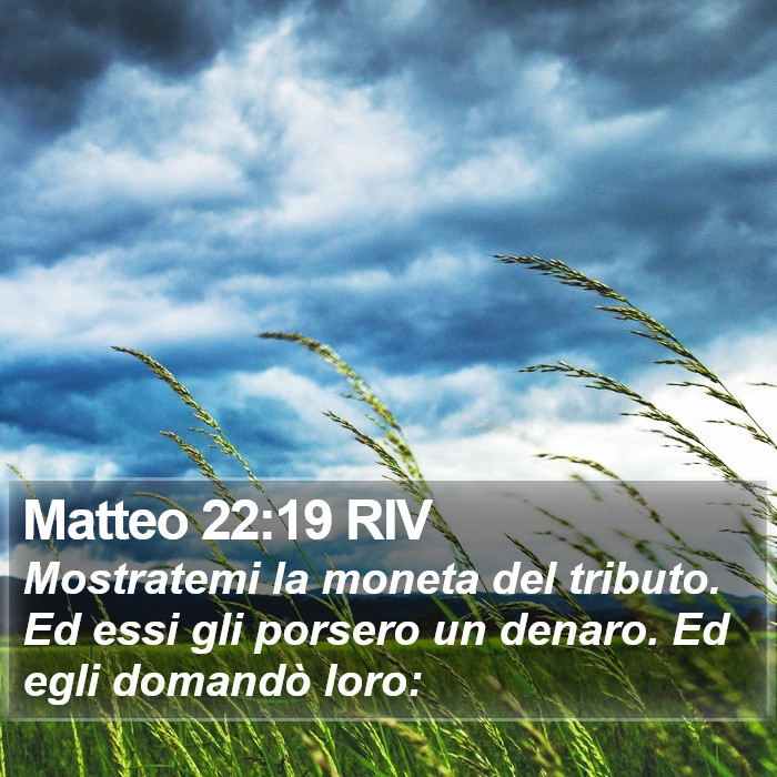 Matteo 22:19 RIV Bible Study