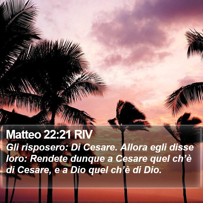 Matteo 22:21 RIV Bible Study