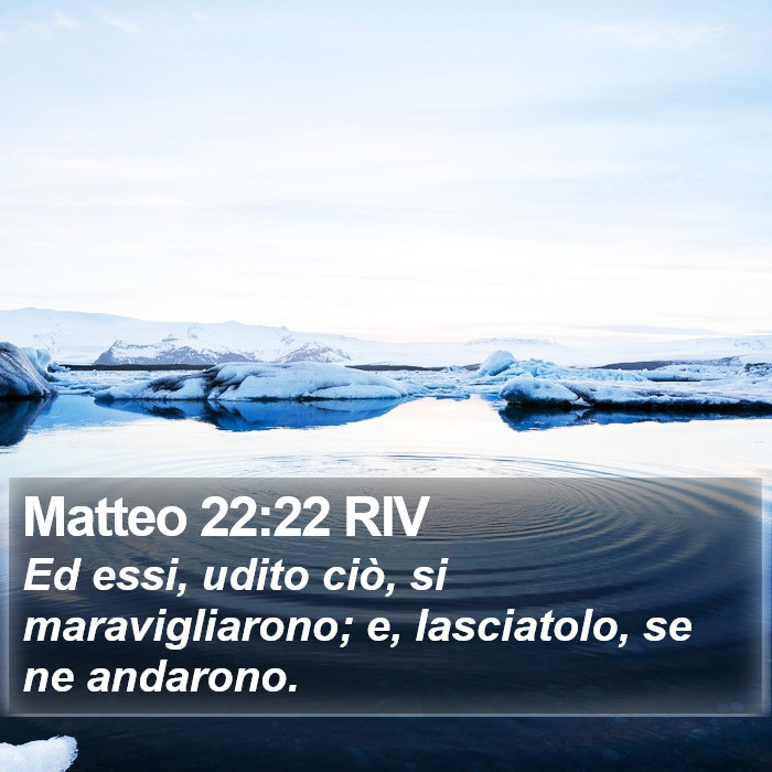 Matteo 22:22 RIV Bible Study