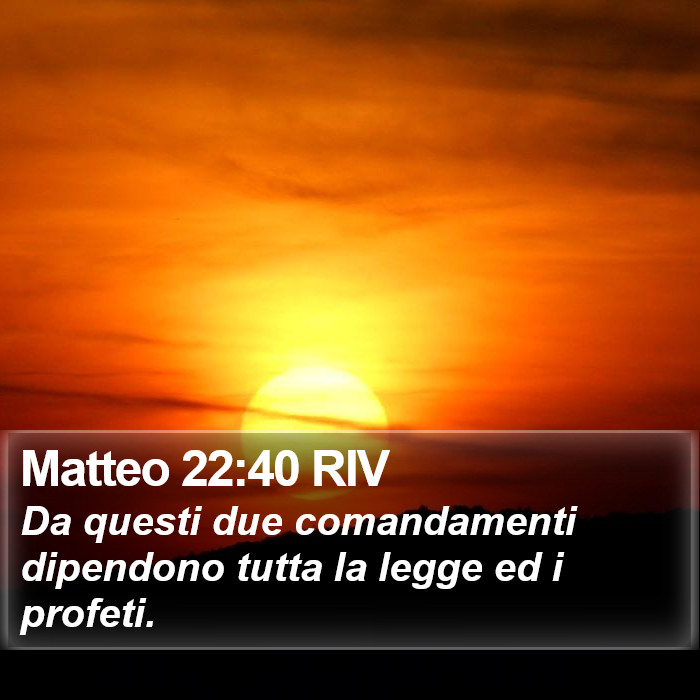 Matteo 22:40 RIV Bible Study