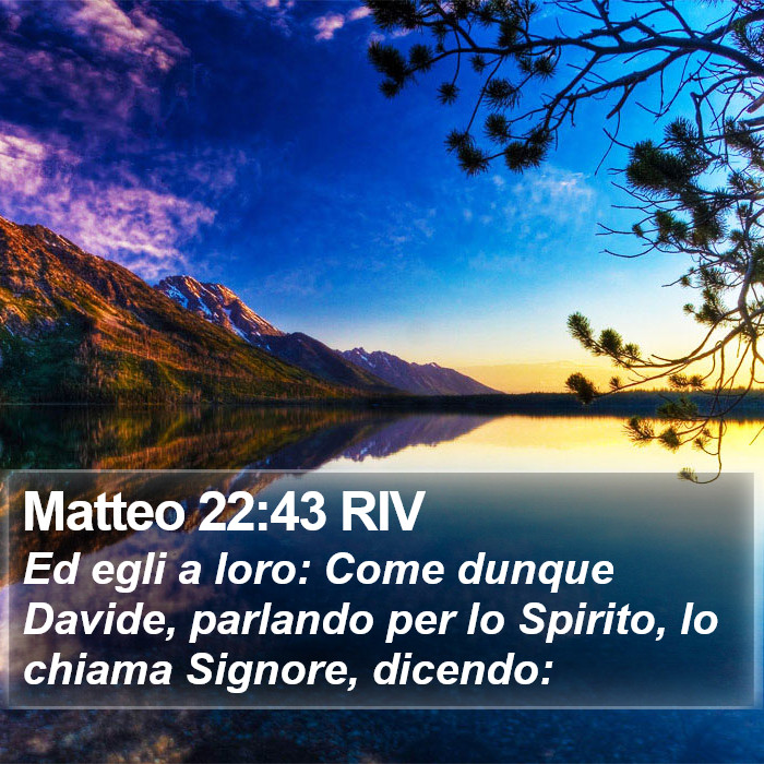 Matteo 22:43 RIV Bible Study