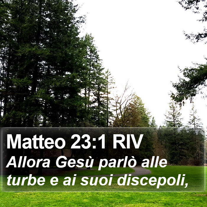 Matteo 23:1 RIV Bible Study