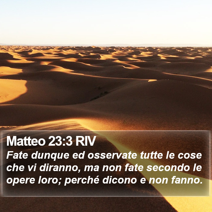 Matteo 23:3 RIV Bible Study