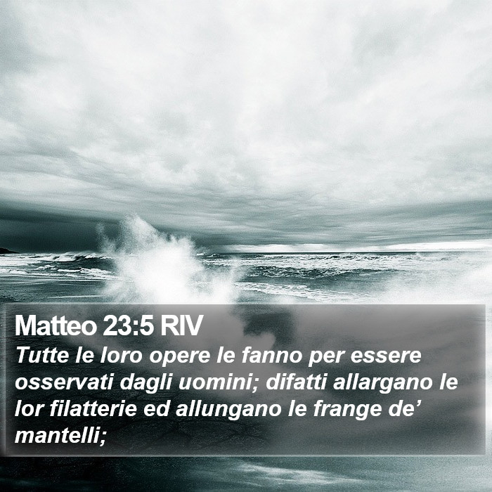 Matteo 23:5 RIV Bible Study