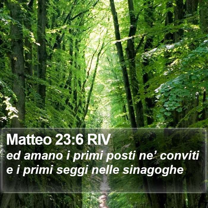 Matteo 23:6 RIV Bible Study