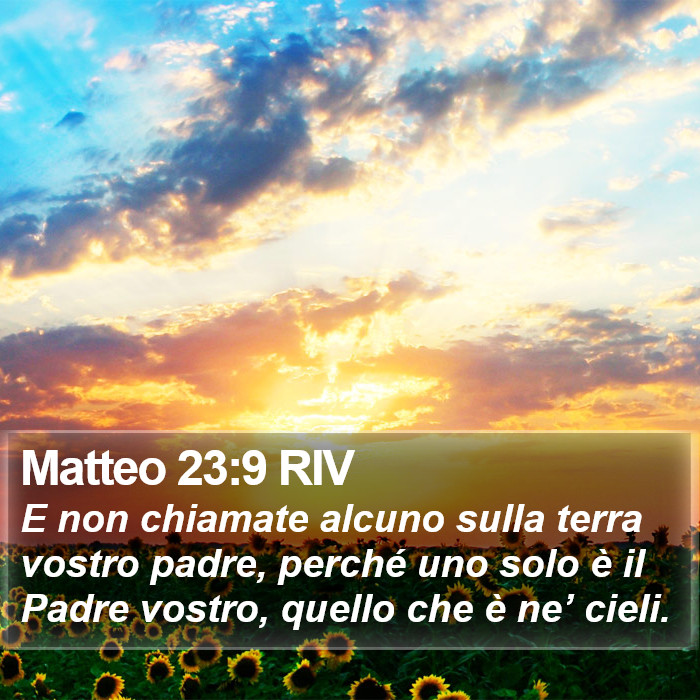 Matteo 23:9 RIV Bible Study