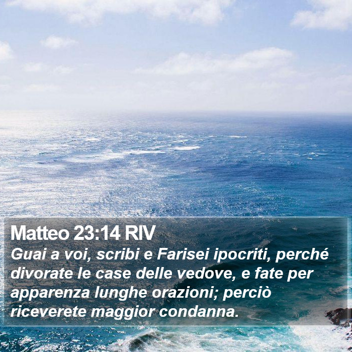 Matteo 23:14 RIV Bible Study