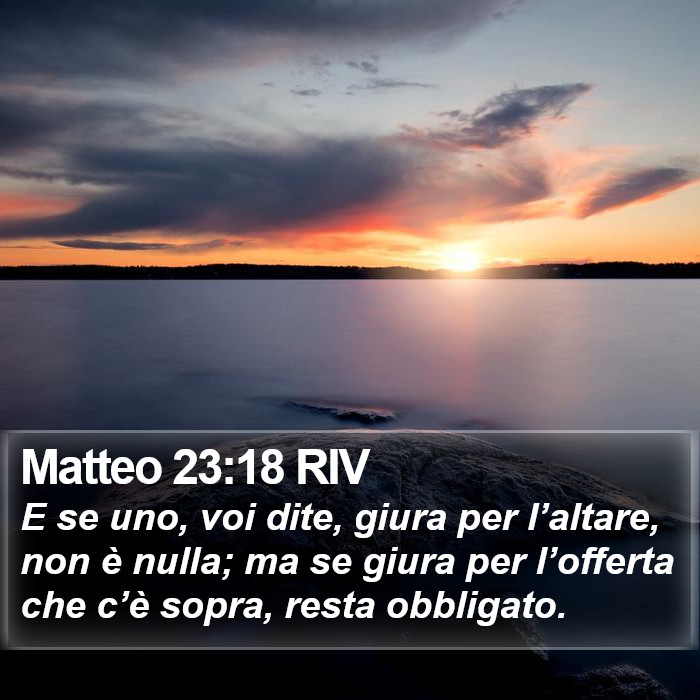 Matteo 23:18 RIV Bible Study