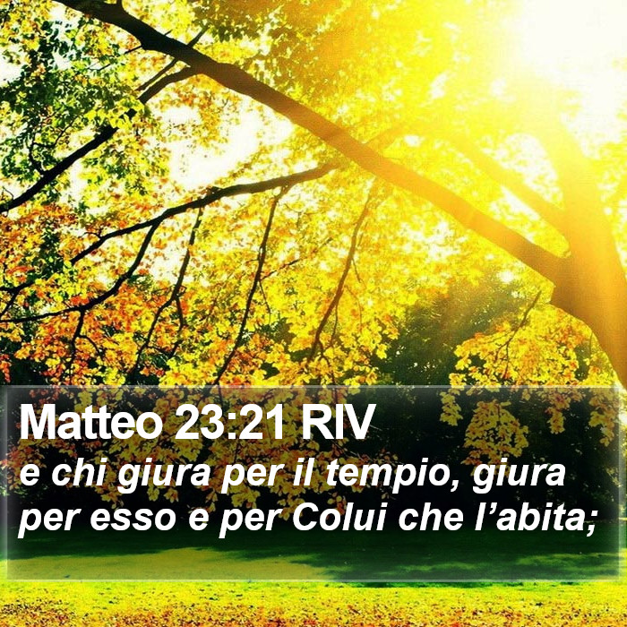 Matteo 23:21 RIV Bible Study