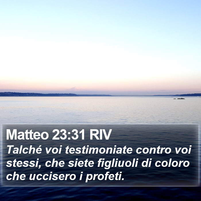 Matteo 23:31 RIV Bible Study