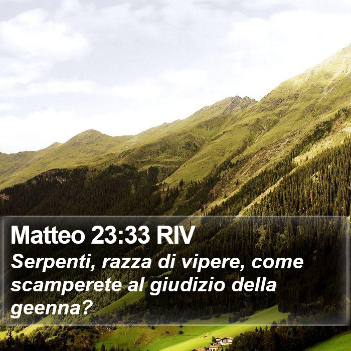 Matteo 23:33 RIV Bible Study