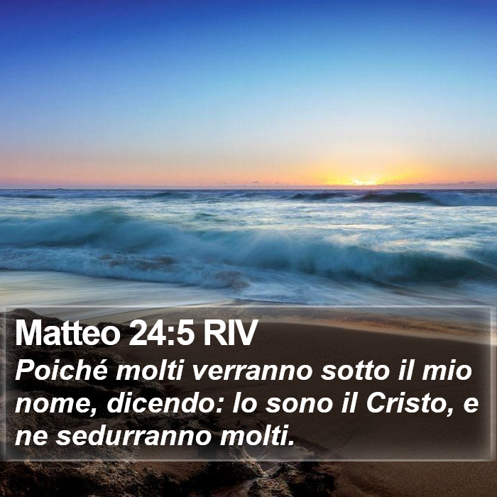 Matteo 24:5 RIV Bible Study