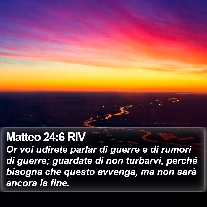 Matteo 24:6 RIV Bible Study