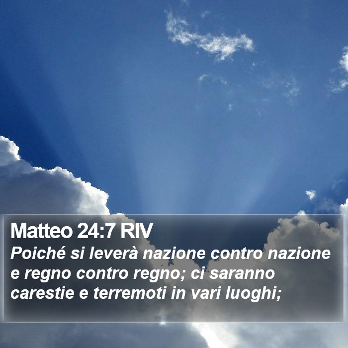 Matteo 24:7 RIV Bible Study