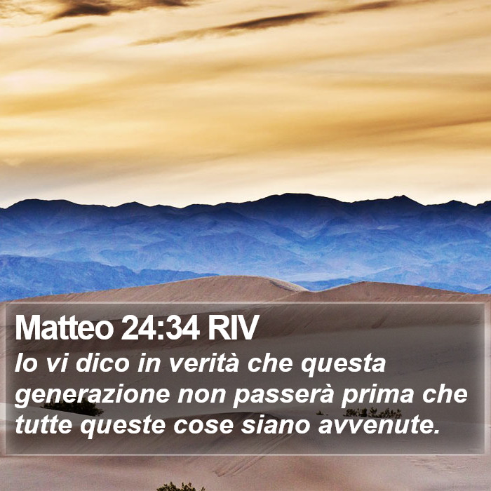 Matteo 24:34 RIV Bible Study