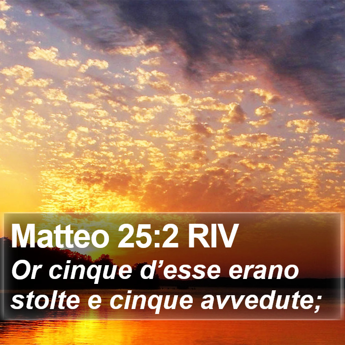 Matteo 25:2 RIV Bible Study