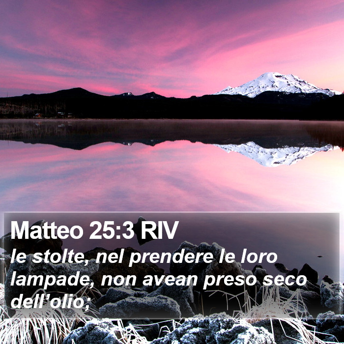 Matteo 25:3 RIV Bible Study