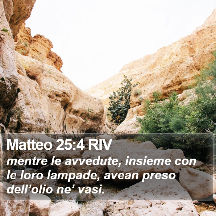 Matteo 25:4 RIV Bible Study