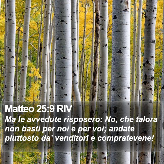 Matteo 25:9 RIV Bible Study