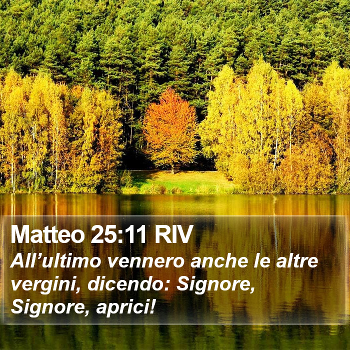 Matteo 25:11 RIV Bible Study