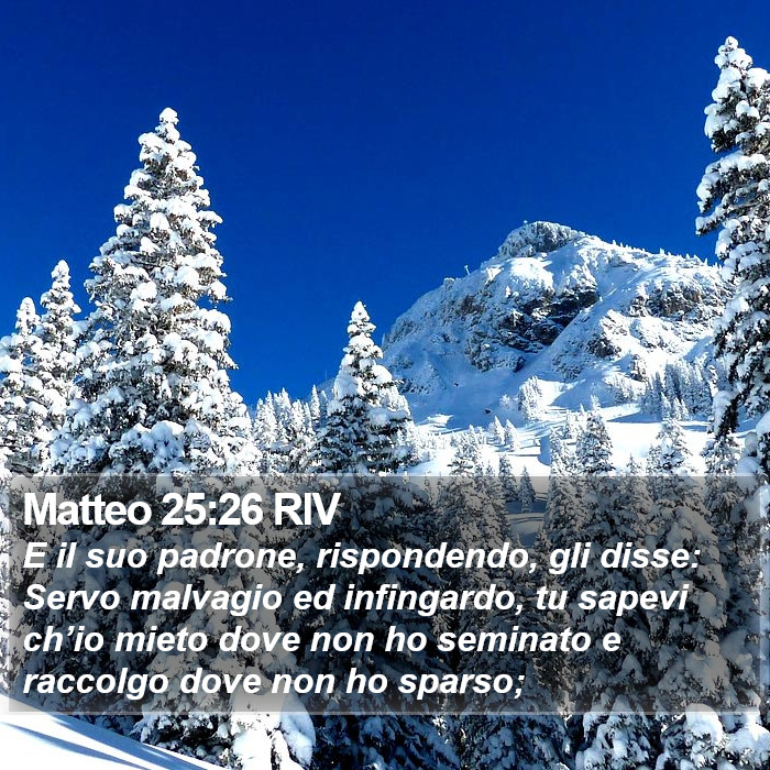 Matteo 25:26 RIV Bible Study