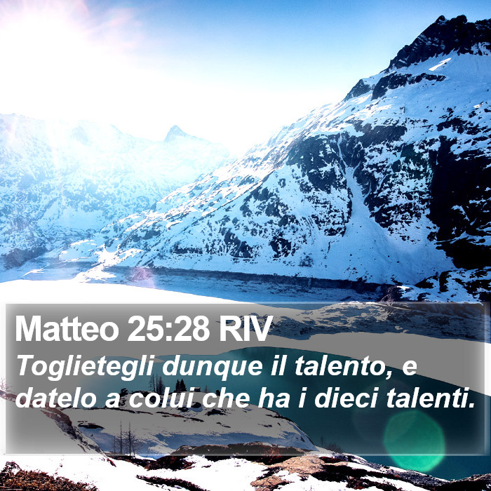 Matteo 25:28 RIV Bible Study