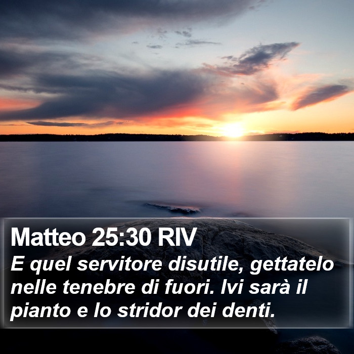 Matteo 25:30 RIV Bible Study