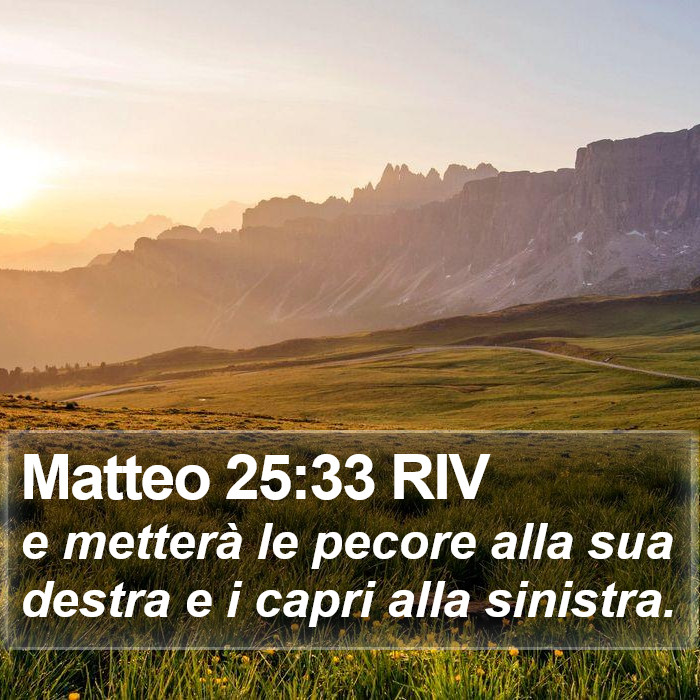 Matteo 25:33 RIV Bible Study